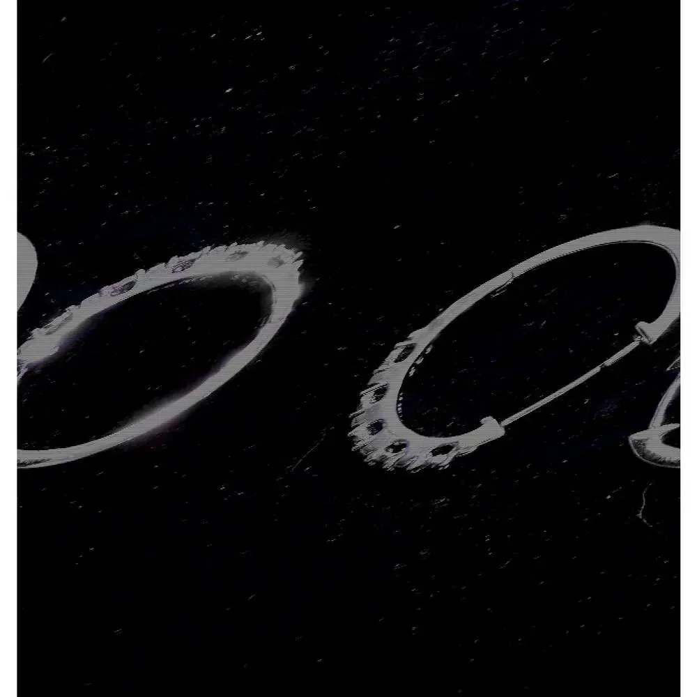 1/4 Carat Diamond Hoop Earrings in Sterling Silver: NEW‎